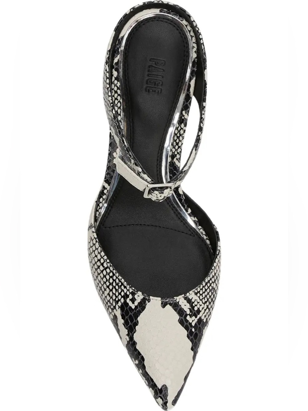 Paige Preston snakeskin pointed toe mule
